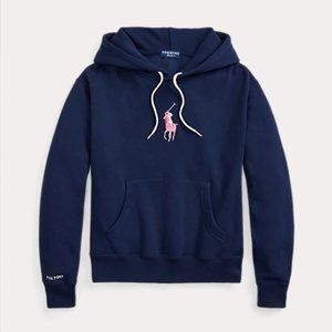 Ralph Lauren Pink Pony Fleece Hoodie Size XL